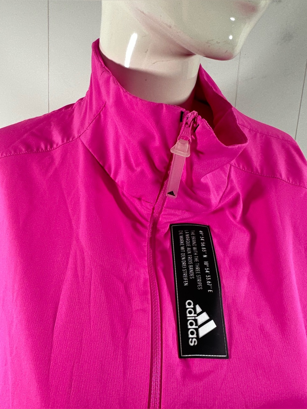 Adidas Sz XS Primeblue Women's Pink Cropped Track Jacket Mesh Back Full Zip - Picture 2 of 11
